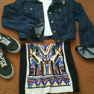 Pencil Skirt with Tribal Embroidery
